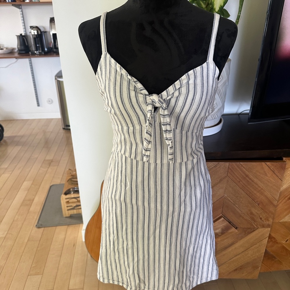 Hollister Blue and White Striped Dress